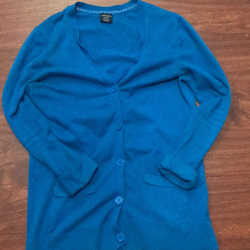 Blue cardigan